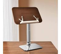 Oatsbasf-Support De Lecture En Bois,Support De Tablette Réglable,Support D'Ipad De Bureau,Angle De 180 °,Support D'Invite De Livre,23-31Cm Recommandé.Marron.