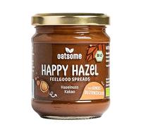 OATSOME Happy Hazel Feelgood Tartinade crémeuse aux noisettes et au cacao pour petit-déjeuner végétalien, sans sucre raffiné et sans huile de palme, collation crémeuse bio et 100 % naturelle 400 g