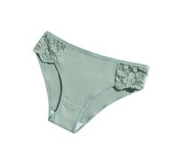 OATTIS Ensemble De sous-vêtements en Coton Côtelé en Dentelle pour Femmes, 4 Pièces, Culotte De Bikini Douce Et Respirante,Couleur2,M