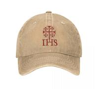 OAUMJIIL Casquettes de Baseball juives Unisexes, Style Unisexe, Coton Vieilli, Vintage, Croix de Jérusalem, été, Casquette de Soleil, en Plein air