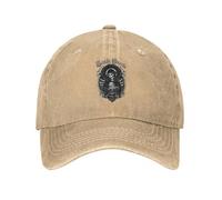 OAUMJIIL Sainte Mort Santa Muerte Crâne Casquette de Baseball Unisexe Style en Détresse Lavé Snapback Chapeau Horreur Halloween Entraînements en Plein Air Casquette Chapeau