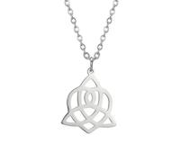 OAUWKEIY Collier Pendentif à trois anneaux en forme de cœur ajouré à la fois mignon et élégant pour filles