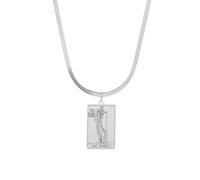 OAUWKEIY Collier pendentif Accessoire petite carte de tarot L’ERMITE ermite pendentif serpent os chaîne collier Pendentif à la mode collier Bijoux