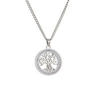 OAUWKEIY Collier Pendentif arbre ajouré tendance et polyvalent orné de strass