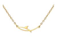 OAUWKEIY Collier pendentif Bibelots Mode Simple Femmes Double Ouvert Stick Figure Poisson Pendentif Collier Pendentif À La Mode Collier Bijoux