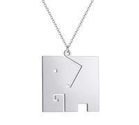 OAUWKEIY Collier pendentif Carré éléphant collier ornements personnalité créativité punk design unisexe bijoux bébés éléphants Bijoux