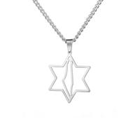 OAUWKEIY Collier pendentif Carte montagne creuse pendentif personnalité simples colliers hommes et femmes Bijoux