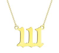 OAUWKEIY Collier pendentif chiffres arabes 111 222 333 444 555 666 777 888 999 Collier pendentif à la mode Bijoux