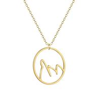 OAUWKEIY Collier pendentif Collier Cerro Torre Peak La chaîne de clavicule ne se décolore pas comme cadeau commémoratif pour les couples Bijoux
