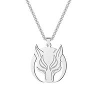 OAUWKEIY Collier pendentif Collier loup lune d’argent et collier chaîne 55 cm modèle à la mode personnalisé minimaliste pendentif collier Bijoux