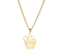 OAUWKEIY Collier Pendentif cupcake ras-de-cou à chaîne bijou cadeau pour femme accessoires de bijoux simples pour fille