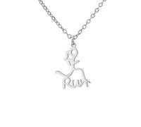 OAUWKEIY Collier Pendentif de course élégant et minimaliste pour femme