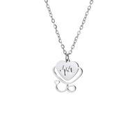 OAUWKEIY Collier Pendentif électrocardiogramme en forme de cœur un bijou polyvalent convenant aussi bien aux hommes qu'aux femmes