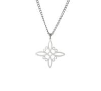 OAUWKEIY Collier Pendentif Ensemble collier bracelet boucles d'oreilles et bague en forme de S inspiré des nœuds de sorcière européens et américains