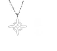 OAUWKEIY Collier Pendentif Ensemble collier bracelet boucles d'oreilles et bague en forme de S inspiré des nœuds de sorcière européens et américains