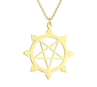 OAUWKEIY Collier pendentif étoile à cinq branches inversée pour femmes Collier pendentif étoile à huit branches bijoux cadeaux Bijoux