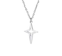 OAUWKEIY Collier pendentif étoile à quatre branches découpé accessoires de mode bijoux pour hommes et femmes Bijoux