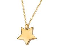 OAUWKEIY Collier pendentif Étoile Pentagramme Star Shine Face Urn Commémoratif Êtres Chers Animaux Pendentif Collier Pendentif Collier Bijoux