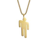 OAUWKEIY Collier pendentif Européen et américain pop-punk Billie Eilish logo rappeur américain couple collier accessoires Bijoux