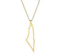 OAUWKEIY Collier pendentif Européen et américain simple niche design sens texture creuse texte carte montagne pendentif collier Bijoux
