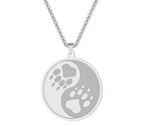 OAUWKEIY Collier pendentif européen et américain yin yang chemin du loup collier pendentif Bijoux cadeau Bijoux