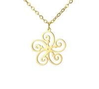 OAUWKEIY Collier Pendentif fleur de cerisier ornement de cou pour femme style botanique élégant bijou tendance à offrir