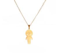 OAUWKEIY Collier Pendentif garçon à grosse tête mignon polyvalent et tendance de style européen et américain