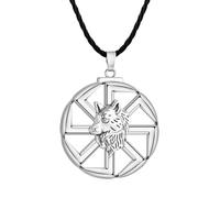 OAUWKEIY Collier pendentif Koloflat loup collier Svalo pendentif est un symbole du soleil Bijoux de minimaliste personnalisé à la mode Bijoux