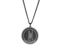 OAUWKEIY Collier Pendentif long noir minimaliste sur le thème de Thanksgiving européen orné d'un motif de baguette de tarot et d'arcanes majeurs