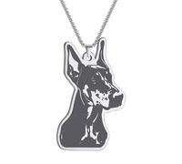 OAUWKEIY Collier pendentif Mignon Animal Doberman Pinscher Pendentif Collier Dames Mignon Bijoux Collier Cadeau Bijoux
