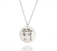 OAUWKEIY Collier pendentif Mode dessin animé stick figure allumette enfant anglais pendentif drôle bons amis hommes et femmes colliers Bijoux