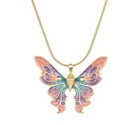 OAUWKEIY Collier Pendentif papillon dégradé arc-en-ciel style européen et américain collier Barbie féerique style Instagram