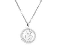 OAUWKEIY Collier Pendentif parent-enfant avec pendentif bague en strass symbole d'amour maternel collier simple et polyvalent