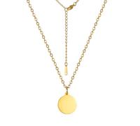 OAUWKEIY Collier pendentif Petite pièce de monnaie taille 10MM petite taille exquis petit brillant poli filles vacances collier pendentif collier Bijoux
