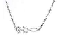 OAUWKEIY Collier Pendentif poisson pour femme élégant simple tendance polyvalent et facile à assortir