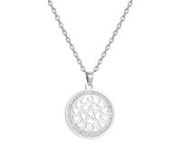 OAUWKEIY Collier Pendentif ras-de-cou transparent avec pendentif étoile à cinq branches et croissant de lune bijoux pour couple orné d'une chaîne transparente représentant les phases de la lune