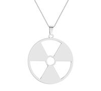 OAUWKEIY Collier pendentif Risque de rayonnement Logo pendentif Collier radioactif Collier Hulk Logo nucléaire Logo industriel Médaille Bijoux
