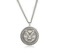 OAUWKEIY Collier Pendentif rond élégant et minimaliste en forme d'outil de fabrication