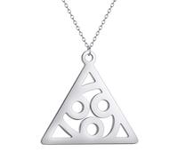 OAUWKEIY Collier pendentif Triangle géométrique hip-hop personnalité collier simple froid et polyvalent pendentif couple Bijoux