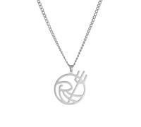 OAUWKEIY Collier Pendentif trident en forme de vague en forme de R créé par des étudiants des académies des festivals d'animation européens et américains pour hommes et femmes