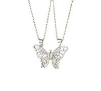 OAUWKEIY Collier Pendentif Une paire de colliers d'amitié papillon des bijoux pendentifs assortis pour meilleures amies