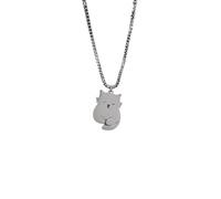 OAUWKEIY Collier pendentif Version japonaise et coréenne du collier simple animal de dessin animé ne se décolore pas la chaîne de clavicule simple de couleur d’acier longue d’été pour femmes Bijoux