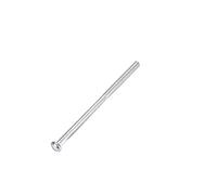 oavhvchg 1/2/5/10/20/30 pièces M5 M6 Phillips tête cylindrique croisée Machine Longue vis Filetage métrique tête Ronde Demi Boulon Attache zingué Blanc(130mm (2pcs),M5)