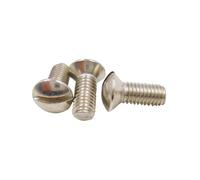 oavhvchg 10/20 pièces M3 M3.5 M4 M5 M6 Longueur 8-60mm vis ovales en Laiton nickelé vis à tête surélevée Boulon Semi fraisé(20mm,M4 10pcs)
