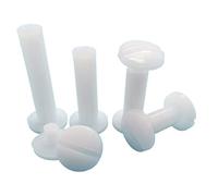 oavhvchg 20 pièces 5.5mm * Longueur 5-30mm Nylon Blanc Livre vis Plastique Compte Livre vis mâle Femelle amarrage écrou Reliure Snap Rivet vis(25mm)