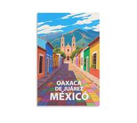 Oaxaca De Juarez Mexico Poster mural vintage sur toile pour salon, chambre à coucher - 20 x 30 cm