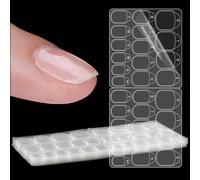 Oayew-10 Sheets 300pcs Clear Nail Adhesive Tabs 15 Sizes Ultra-Thin Waterproof Nail Jelly Glue Stickers No Crease Breathable Double-Sided Sticky Tab For Nail Art Manicure