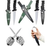 OAYEW-4 pièces Couteau en Caoutchouc,Arme d'Entraînement en Caoutchouc,poignard en caoutchouc,Couteaux d'Arts Martiaux Armes,Couteau d'entraînement,Accessoires de couteau d'entraînement aux arts mart