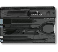 Oayew-Swiss Card, Carte Multifonction, Taille De La Carte De Crédit, 10 Fonctions, Stylo, Ciseaux, Noir Transparent