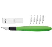 OAYEW-Wedo Comfortline Scalpel avec 5 lames de rechange Vert